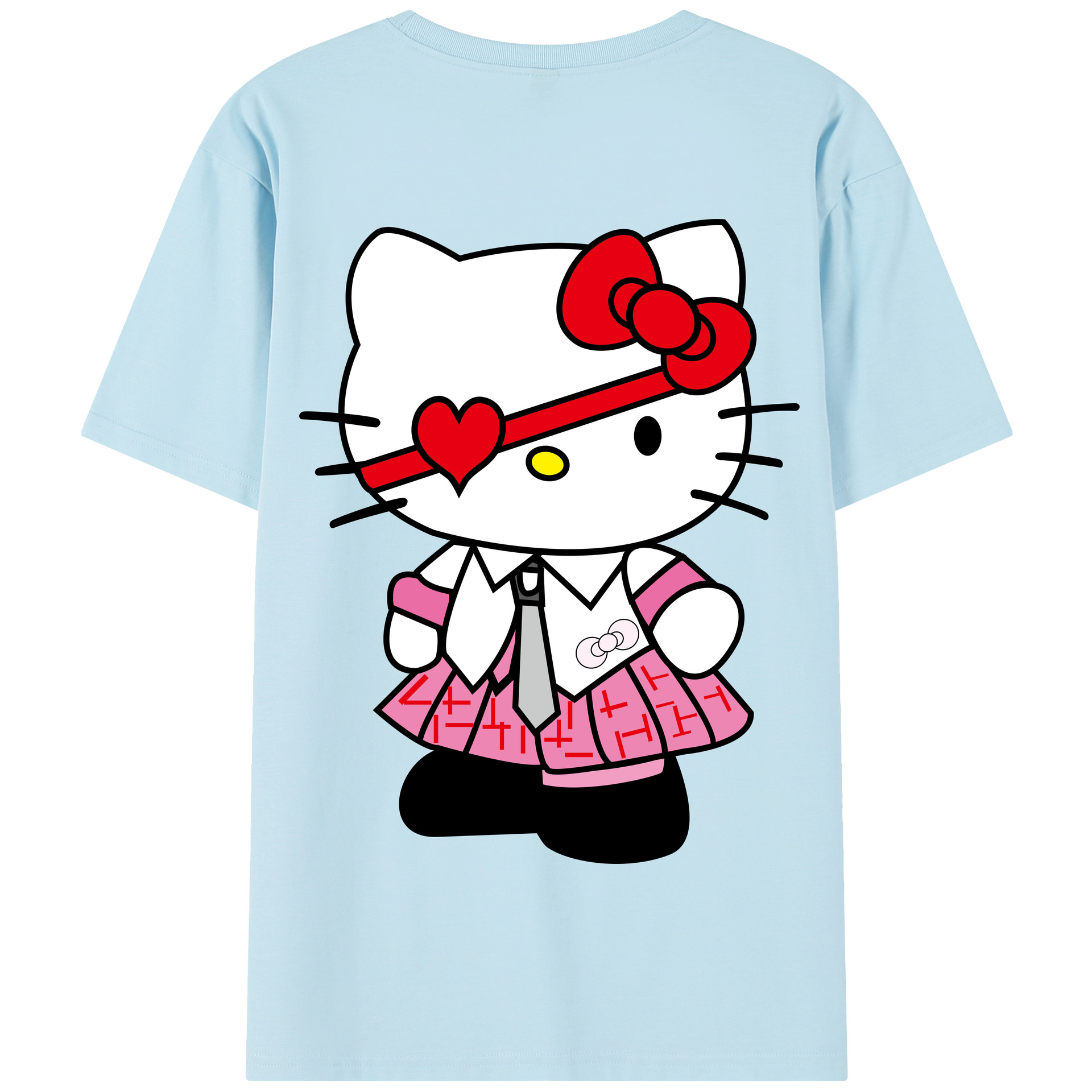（画像用） Hello Kitty ハローキティ 綿100％半袖Tシャツ（背面プリント）